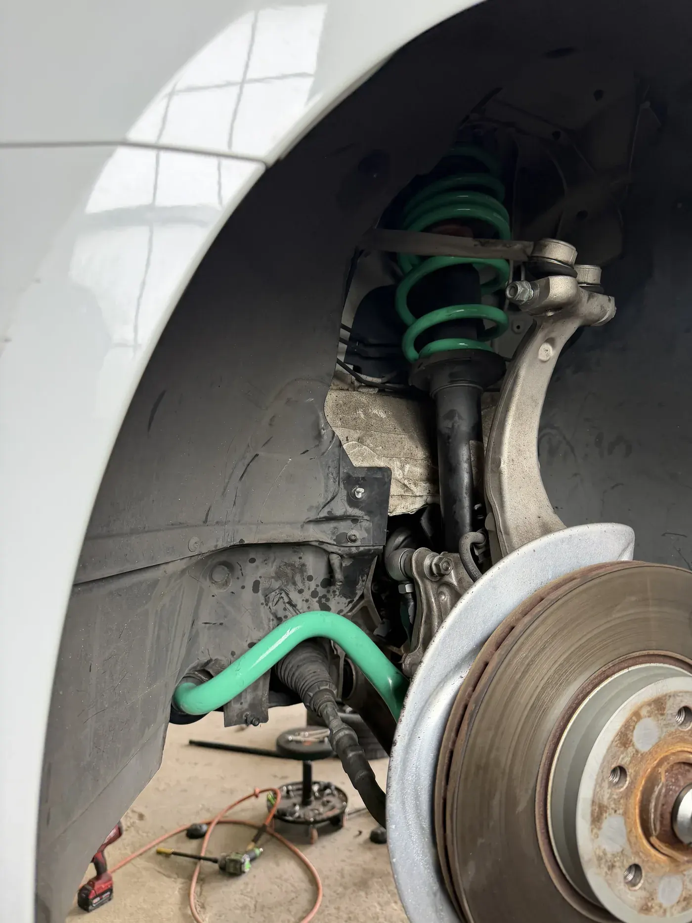 Suspension work with new springs