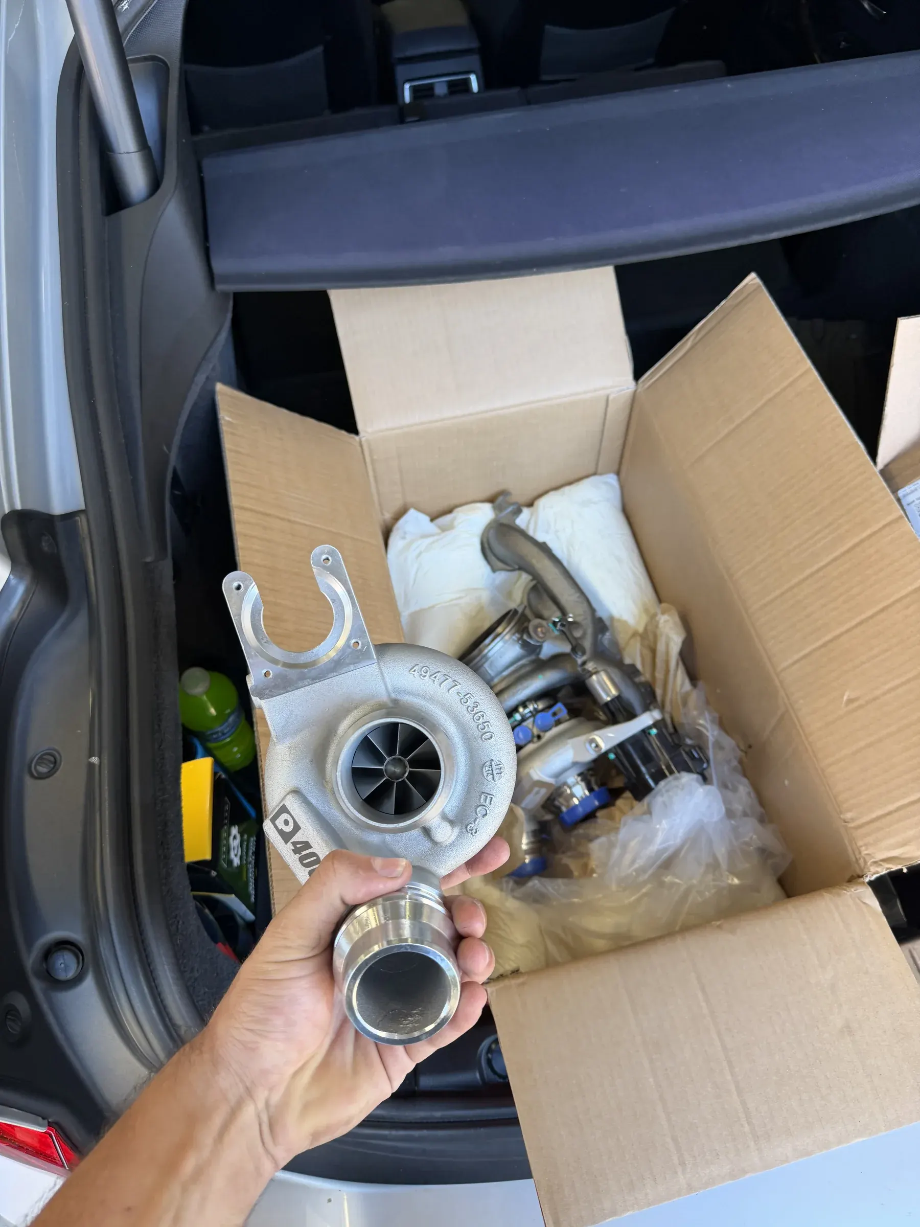 New turbo kit in its box